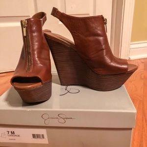 OFFER! Jessica Simpson Cognac Wedge Shoe